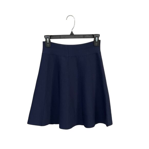 BCBGMAXAZRIA Vida Paneled A-Line Skirt Blue Stretch Size Small Banded Waist - Picture 1 of 7